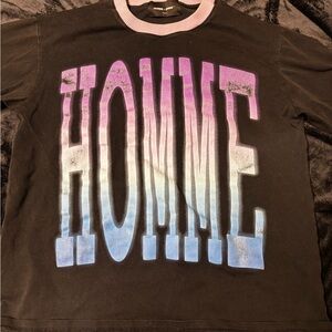 Black and Multicolor Graphic Tee